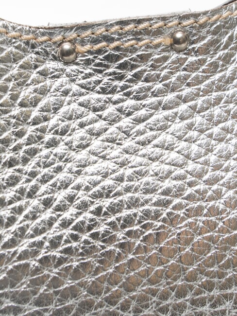 AURORA L Sac à main avec bandoulière argent-caramel - Sacs pour Femme