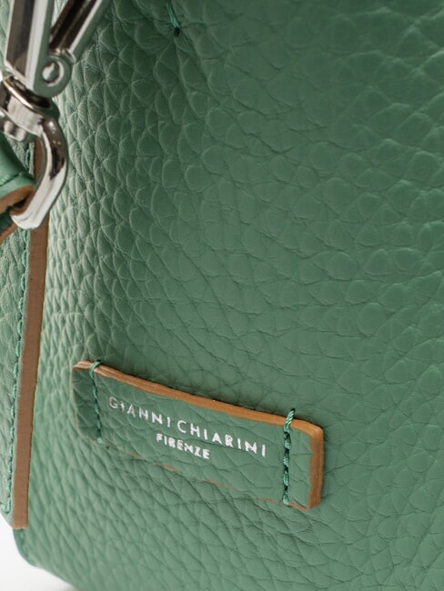 PENELOPE Sac bandoulière en cuir avec bandoulière sable à la menthe - Sacs pour Femme