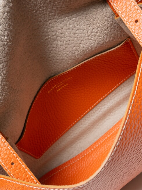 NICOLE sac bandoulière en cuir corail - Sacs pour Femme