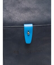 PIQUADRO CAMPIONARIO - SARTORIA 2 Grand sac de voyage en cuir avec bandouli&egrave;re bleu/pitti - Sacs de voyage - 3