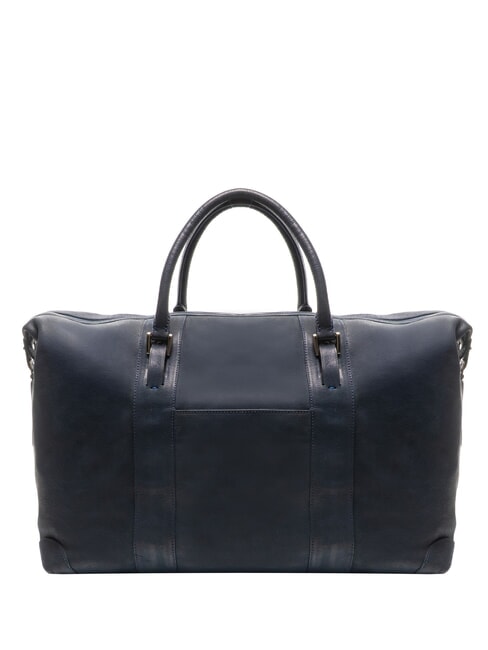 CAMPIONARIO - SARTORIA 2 Grand sac de voyage en cuir avec bandouli&egrave;re bleu/pitti - Sacs de voyage