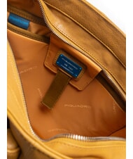 PIQUADRO CAMPIONARIO - RONNIE Support PC en cuir Bora jaune - Sacs pour Femme - 5