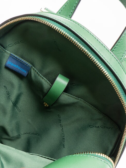 CAMPIONARIO - GEA  Sac &agrave; dos porte-tablette en cuir VERT - Sacs pour Femme