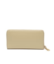 LOVE MOSCHINO SCRIPT Grand portefeuille zippé beige - Portefeuilles Femme - 3