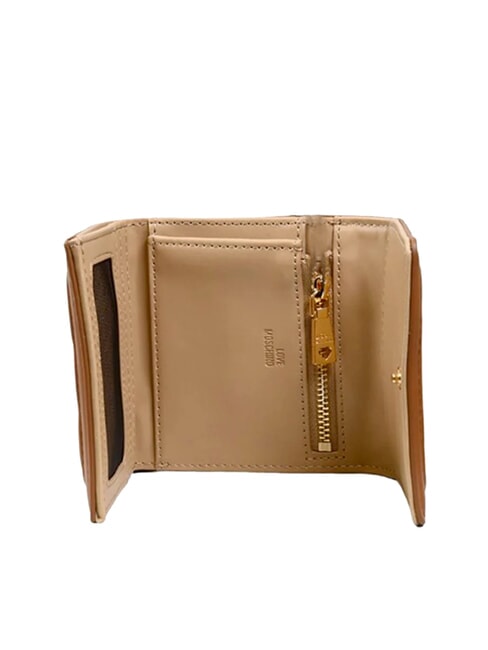 LOVE EMBOSSED Petit porte-monnaie chameau - Portefeuilles Femme