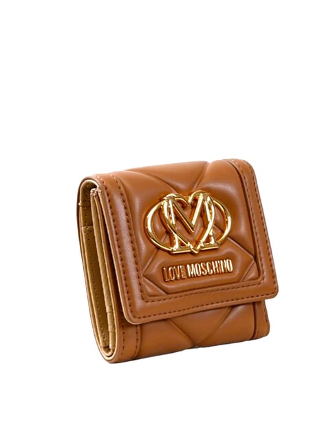 LOVE EMBOSSED Petit porte-monnaie chameau - Portefeuilles Femme