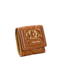 LOVE MOSCHINO LOVE EMBOSSED Petit porte-monnaie chameau - Portefeuilles Femme - 3