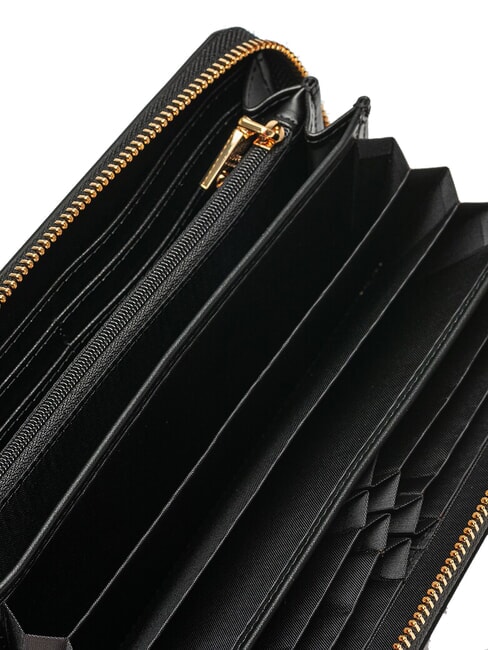 LAMINATED BOLD LOVE Grand portefeuille avec dragonne Noir - Portefeuilles Femme