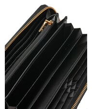 LOVE MOSCHINO LAMINATED BOLD LOVE Grand portefeuille avec dragonne - Portefeuilles Femme