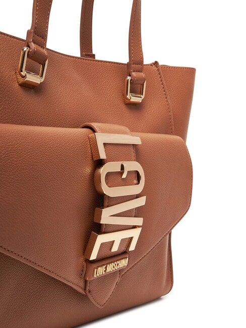 LOVEBUG Sac cabas bandoulière avec poche chameau - Sacs pour Femme