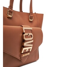 LOVE MOSCHINO LOVEBUG Sac cabas bandoulière avec poche chameau - Sacs pour Femme - 4