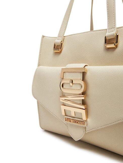 LOVEBUG Sac cabas bandoulière avec poche Ivoire - Sacs pour Femme