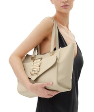 LOVE MOSCHINO LOVEBUG Sac cabas bandoulière avec poche Ivoire - Sacs pour Femme - 5