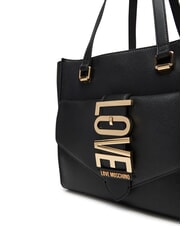 LOVE MOSCHINO LOVEBUG Sac cabas bandoulière avec poche Noir - Sacs pour Femme - 3