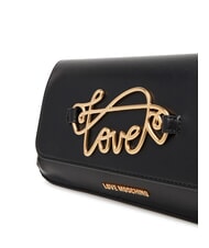 LOVE MOSCHINO SCRIPT Sac avec bandoulière en métal Noir - Sacs pour Femme - 4