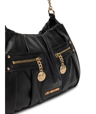 LOVE MOSCHINO BAGGY Sac bandoulière avec poches Noir - Sacs pour Femme - 3