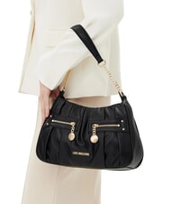 LOVE MOSCHINO BAGGY Sac bandoulière avec poches Noir - Sacs pour Femme - 5