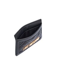 LOVE MOSCHINO QUILTED Porte-cartes plat matelassé Noir - Portefeuilles Femme - 3