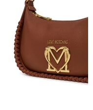 LOVE MOSCHINO BRAIDED sac bandoulière chameau - Sacs pour Femme - 4