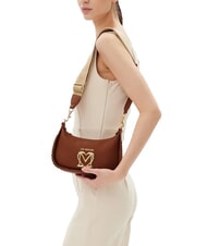 LOVE MOSCHINO BRAIDED sac bandoulière chameau - Sacs pour Femme - 6