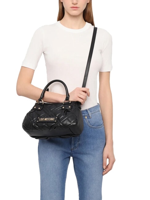 QUILTED Sac à main avec bandoulière Noir - Sacs pour Femme