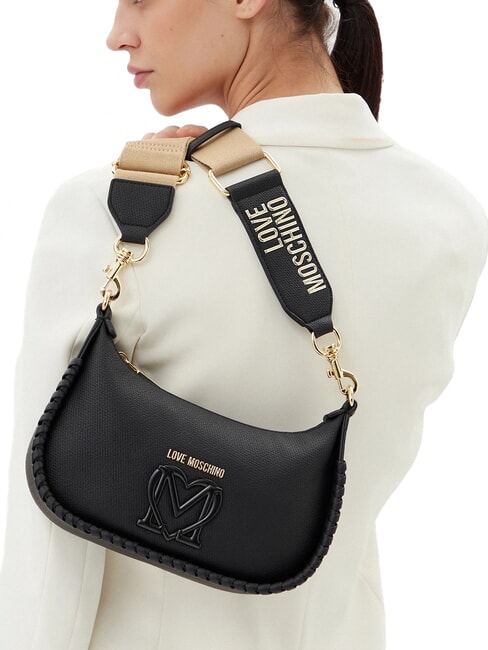 BRAIDED sac bandoulière Noir - Sacs pour Femme