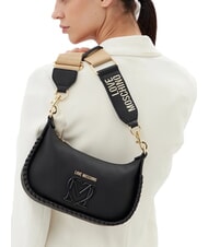 LOVE MOSCHINO BRAIDED sac bandoulière Noir - Sacs pour Femme - 5