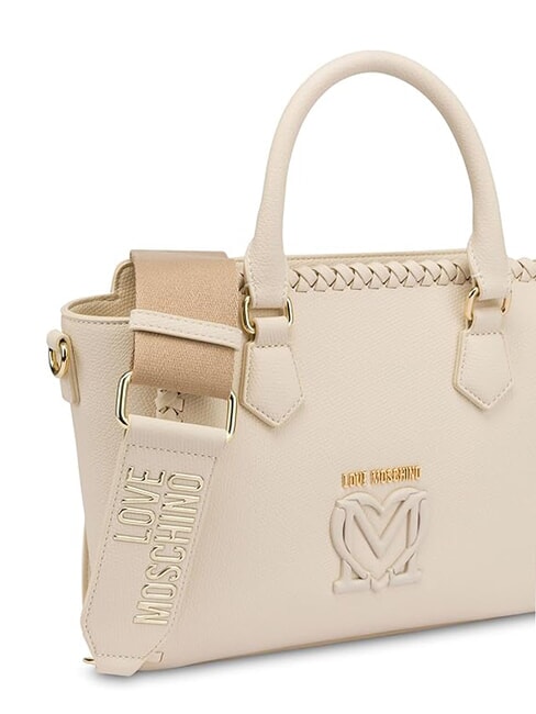 BRAIDED Sac à main avec bandoulière Ivoire - Sacs pour Femme