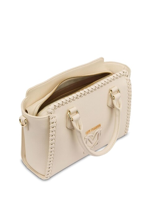 BRAIDED Sac à main avec bandoulière Ivoire - Sacs pour Femme