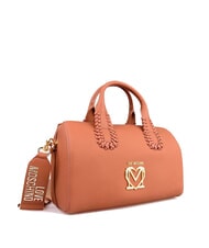 LOVE MOSCHINO BRAIDED Sac bandoulière avec bandoulière chameau - Sacs pour Femme - 2