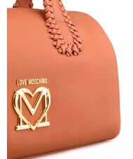 LOVE MOSCHINO BRAIDED Sac bandoulière avec bandoulière chameau - Sacs pour Femme - 3