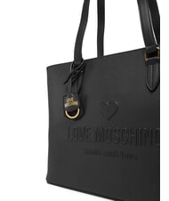 LOVE MOSCHINO LOVE EMBOSSED sac à bandoulière Noir - Sacs pour Femme - 3
