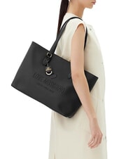 LOVE MOSCHINO LOVE EMBOSSED sac à bandoulière Noir - Sacs pour Femme - 5