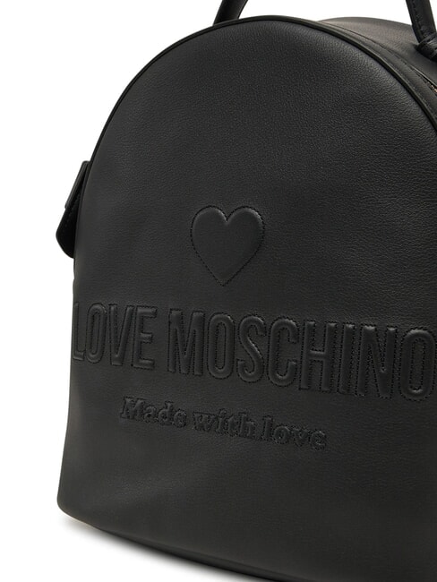 LOVE EMBOSSED Sac à dos avec logo cousu Noir - Sacs pour Femme
