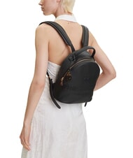 LOVE MOSCHINO LOVE EMBOSSED Sac à dos avec logo cousu Noir - Sacs pour Femme - 6