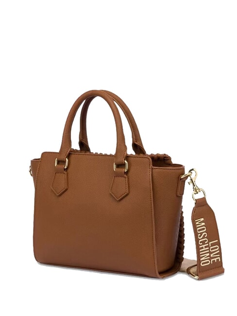 BRAIDED Sac à main avec bandoulière chameau - Sacs pour Femme