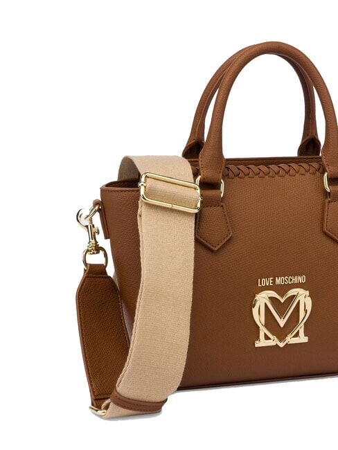 BRAIDED Sac à main avec bandoulière chameau - Sacs pour Femme