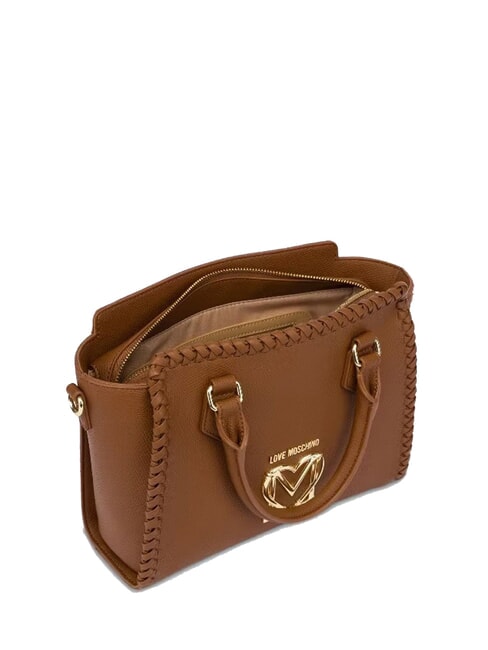 BRAIDED Sac à main avec bandoulière chameau - Sacs pour Femme