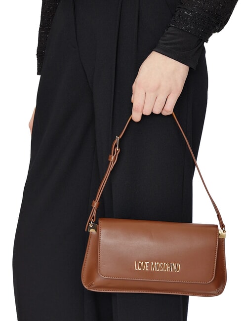 LOGO LETTERING Sac &agrave; bandouli&egrave;re chameau - Sacs pour Femme