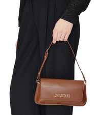 LOVE MOSCHINO LOGO LETTERING Sac &agrave; bandouli&egrave;re chameau - Sacs pour Femme - 5