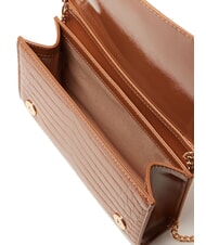 LOVE MOSCHINO CROCO Pochette &agrave; bandouli&egrave;re chameau2 - Sacs pour Femme - 4