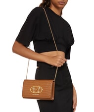 LOVE MOSCHINO CROCO Pochette &agrave; bandouli&egrave;re chameau2 - Sacs pour Femme - 5