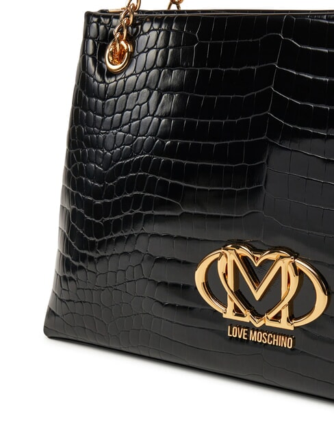 SHINY CROCO sac à bandoulière crocus noir - Sacs pour Femme