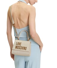 LOVE MOSCHINO BOLD LOVE Mini sac à main avec bandoulière Ivoire - Sacs pour Femme - 5
