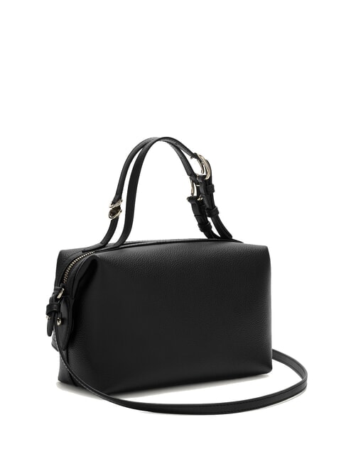 DOUBLE Sacoche en cuir avec bandoulière Noir - Sacs pour Femme