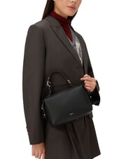 FURLA DOUBLE Sacoche en cuir avec bandoulière Noir - Sacs pour Femme - 4