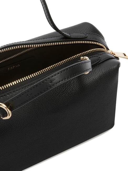 DOUBLE Sacoche en cuir avec bandoulière Noir - Sacs pour Femme