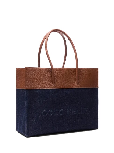 MYRTHA DENIM sac bandoulière bleu den/cognac - Sacs pour Femme