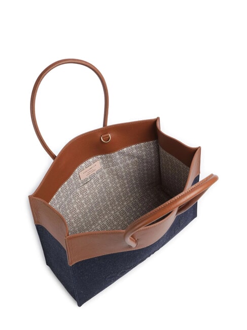 MYRTHA DENIM sac bandoulière bleu den/cognac - Sacs pour Femme