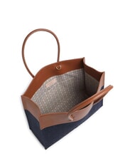 COCCINELLE MYRTHA DENIM sac bandoulière bleu den/cognac - Sacs pour Femme - 4